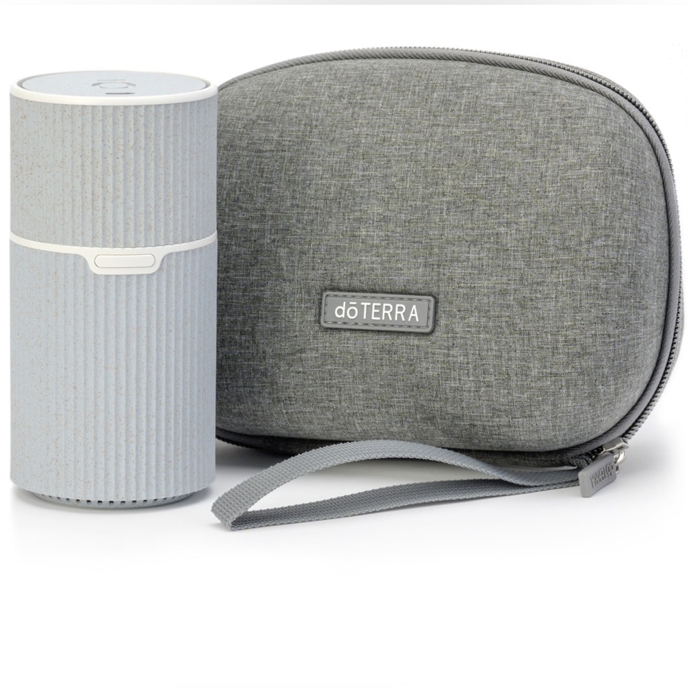 Rechargeable Doterra Pilot Portable Diffuser with Gray Travel Case: New in Box